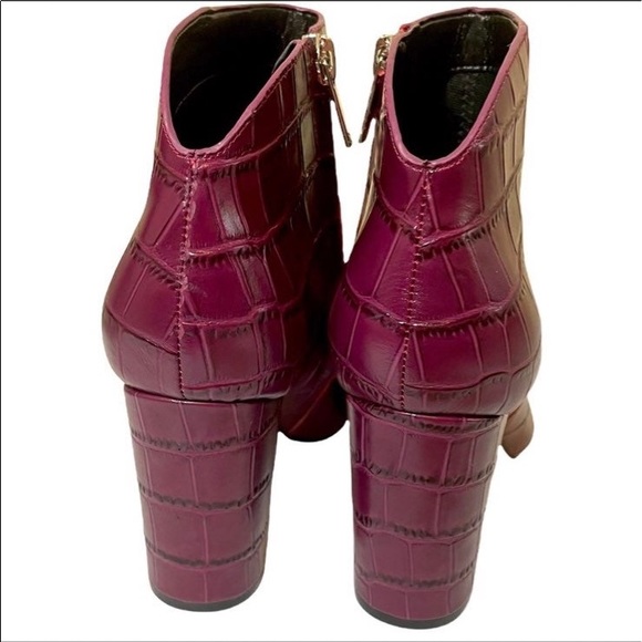 🌟NWOB🌟 Marc Fisher Women’s Unno Purple Crocodile Leather Bootie Sz. 9 - Picture 7 of 8